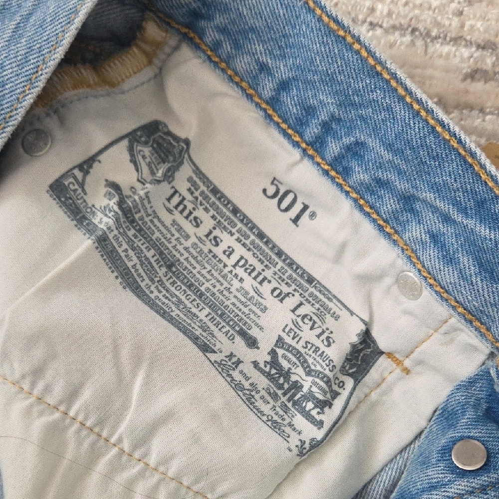 Levi's Light Blue 501 Cutoff Denim Shorts - Picture 5 of 5